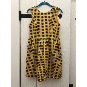 Ochirly Women’s Sleeveless Checkered Cotton Short Fit & Flare Dress M Multicolor